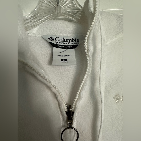 Columbia Full Zip Jacket White with Flower Embroidery - Picture 3 of 10